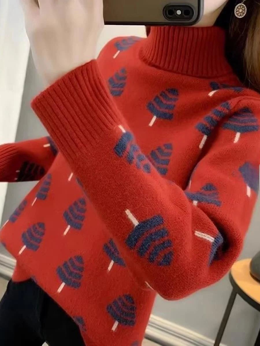 women's-high-collar-fce-lined-knitwear-autumn-winter-new-sle-embroidered-warm-scarf-ket-square-cozy-camere-sweater