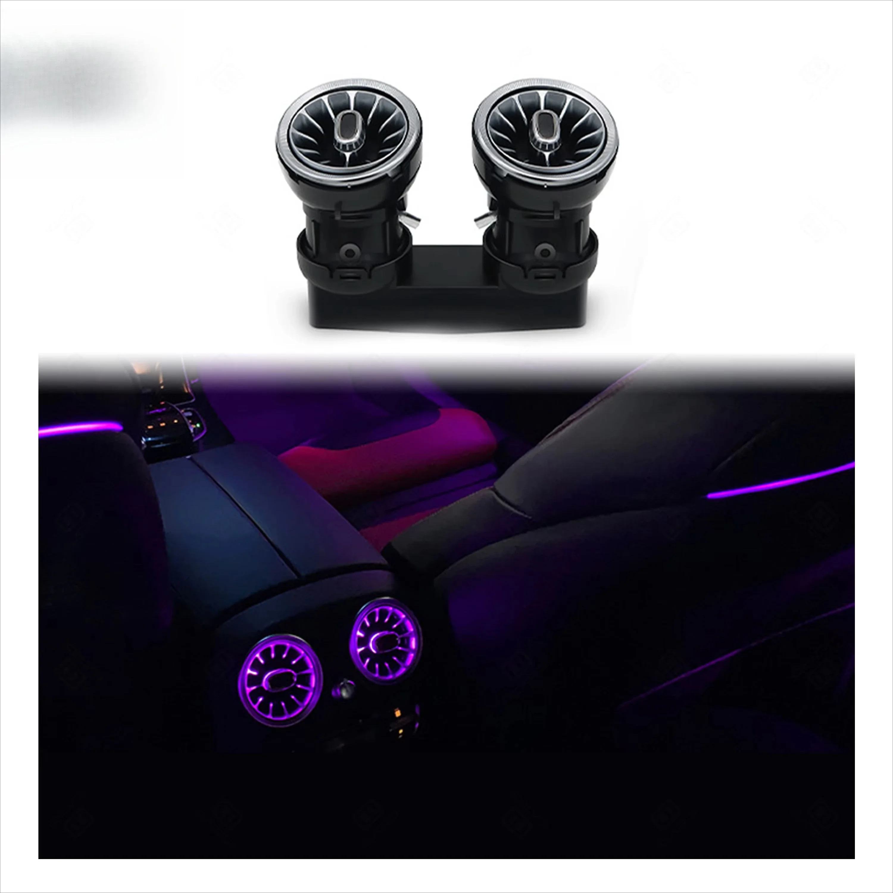 Ready to Ship W205 X253 'CARDI' OEM Turbo air Vent 4D Speaker Covers Ambient Lighting for  ORIGINAL CAR MATERIAL