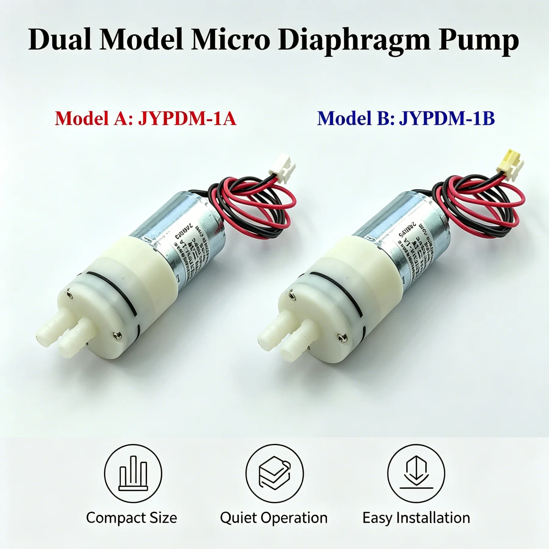 1PCS Mini 370 Water Pump JYPDM-1A / JYPDM-1B DC 12V 1.0L/min for Electronic Products Water Cooling System