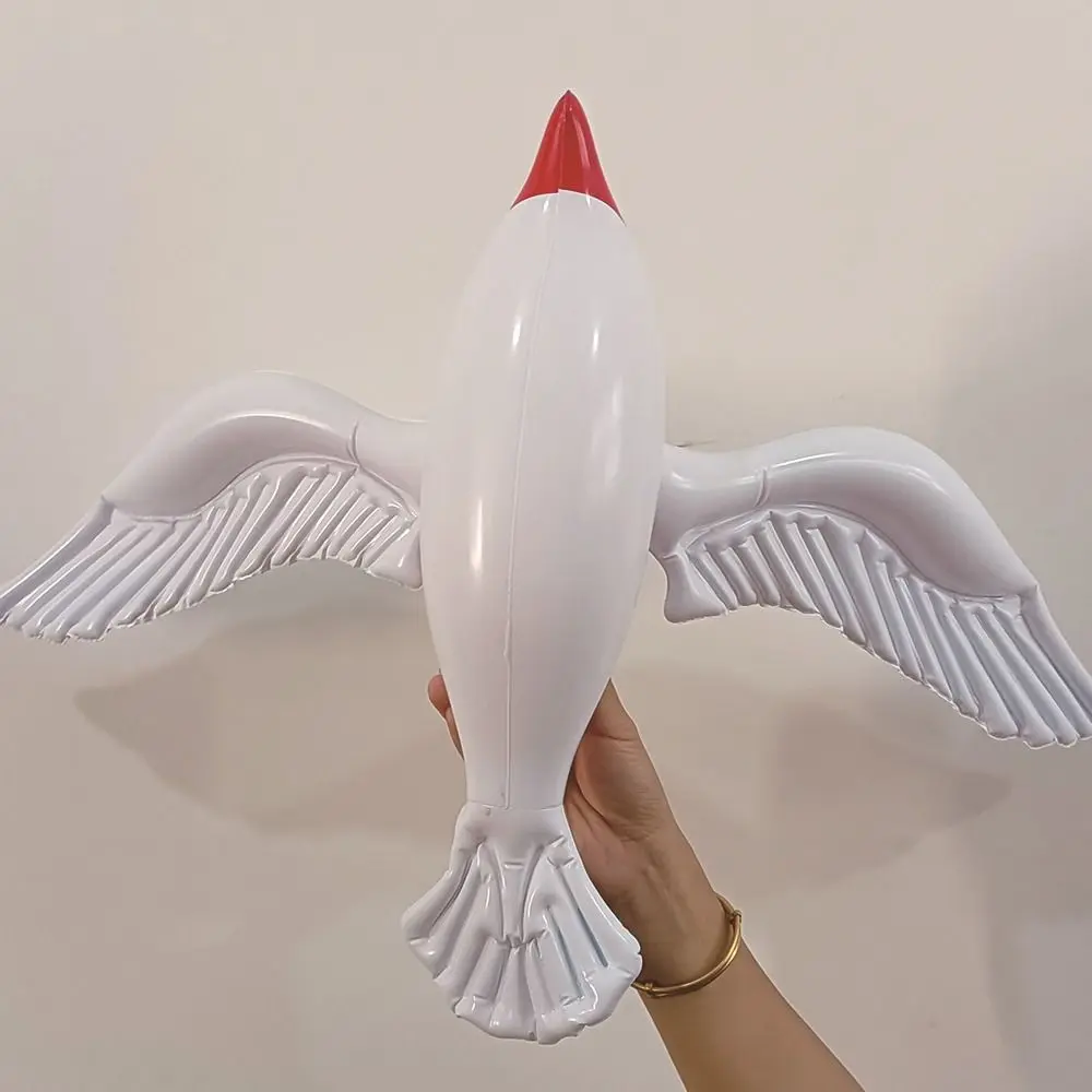 Water Playing Red Mouth Inflatable Seagull Ornaments Blow Up Sea Gull Balloon Large Decoration Sea Birds Balloons Pool Beach