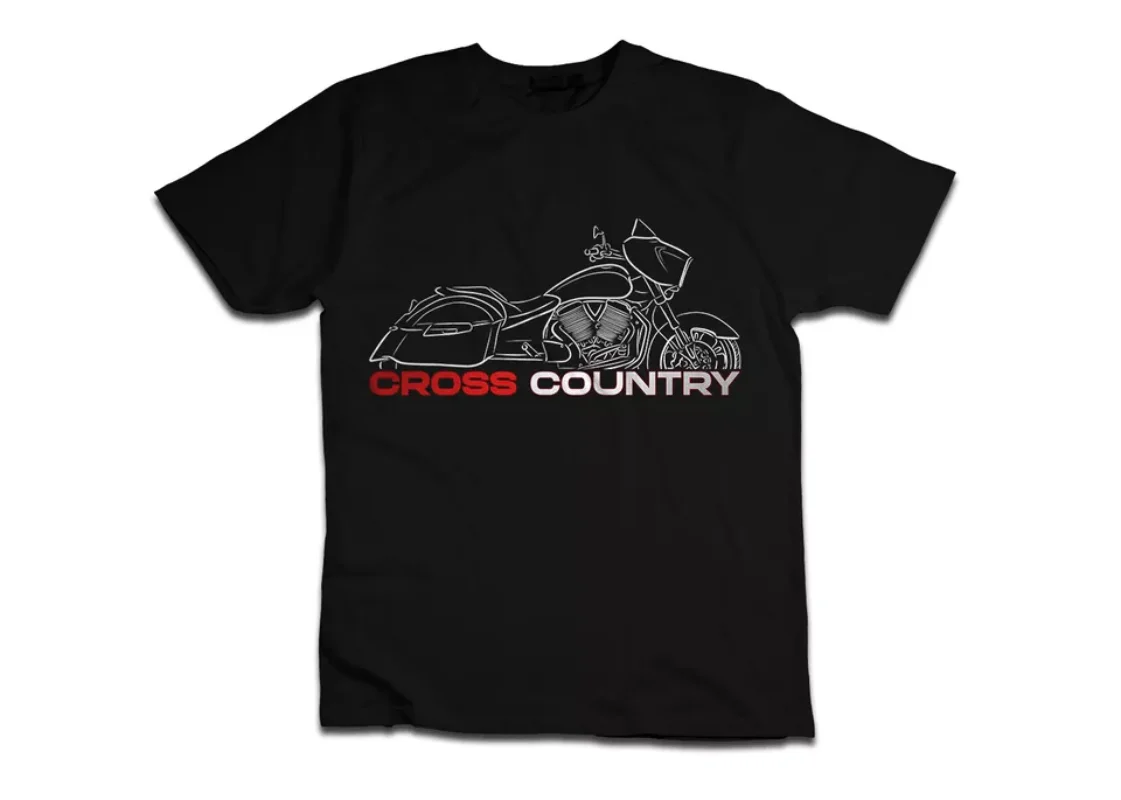 2024 Men T Shirt Casual Victorys Cross Country 2010-2018 Bagger T-shirt Davidson Graphic Summer Short Sleeves 100% Cotton S-3XL