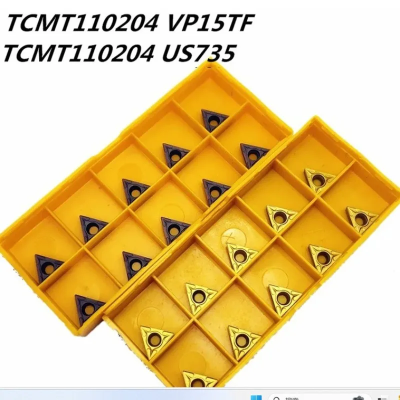 10pcs/box TCMT110204 VP15TF UE6020 US735 Carbide Tools Internal Milling Cutter TCMT 110204 CNC Insert Lathe Metal Turning Tool