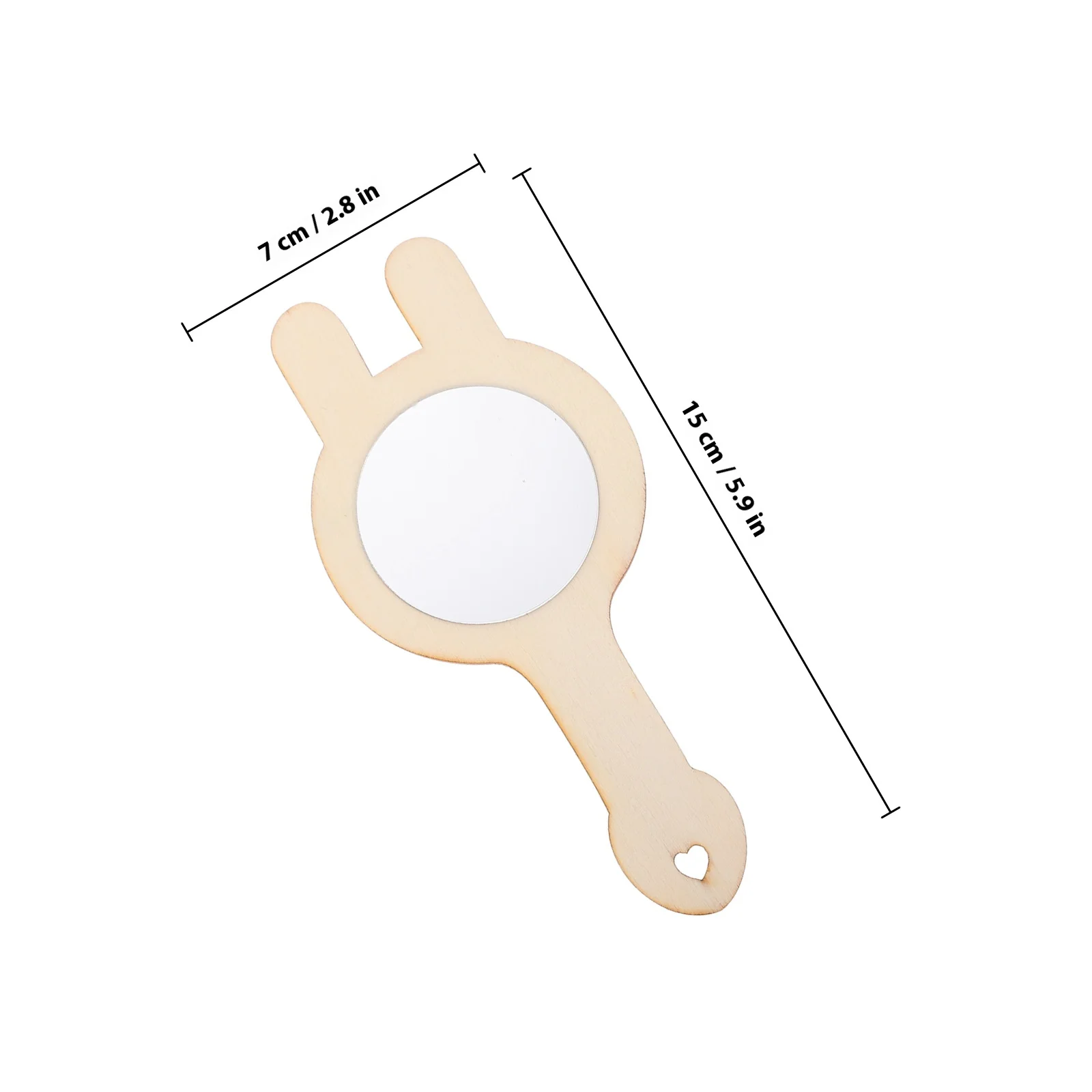 15 szt. Akcesoriów do lusterka do makijażu DIY, niedokończone drewniane lusterka ręczne do rękodzieła, zajęć dla dzieci, kreatywne projekty artystyczne i rzemieślnicze.