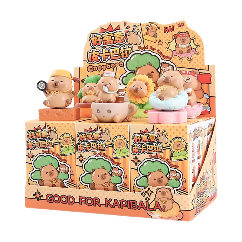 

Hot Selling Good For Capybara Blind Box Cartoon Creative Water Dolphin Figurine Trendy Toy Ornament Mysterious Surprise Box Gift