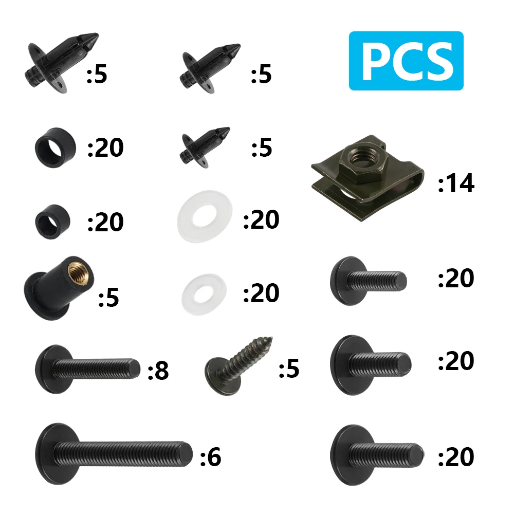 190PCS M5 M6 Komplette Verkleidung Schrauben Schraube Für Honda CBR600RR CBR900RR CBR929RR CBR1000RR CBR 600 F2 F3 F4 CBR 600 RR CBR 1000 RR – Detail 5
