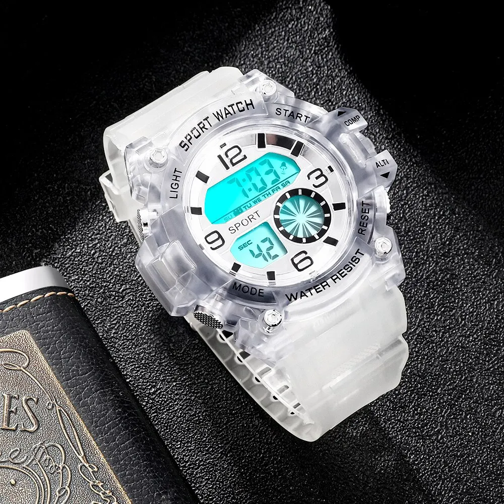 Men Digital Watch Military Sports Swimming Big Watches Fashion 30M Waterproof Electronic Wristwatch Mens Relogios Masculino