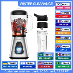 BioloMix-Smoothie Blender com Frasco De Vidro, Liquidificadores Pessoais, Combo para Bebidas De Frutas Congeladas, Molhos, 1.5L, 1300W