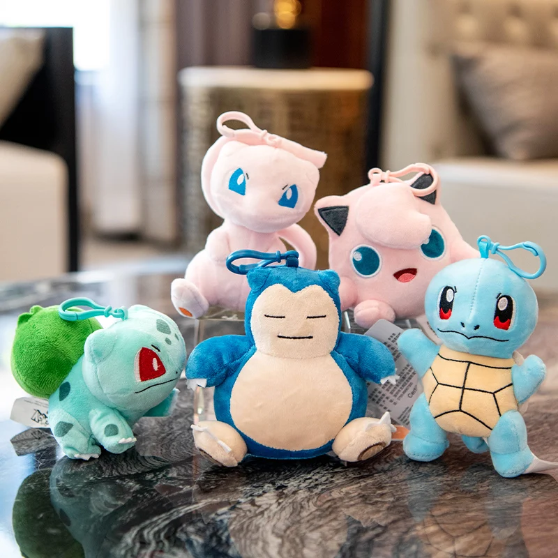 

Cute Pokemon Pendant Stuffed Bulbasaur Mew Snorlax Doll Plush Toy Squirtle Jigglypuff Plushies Christmas Gift For Child Kids