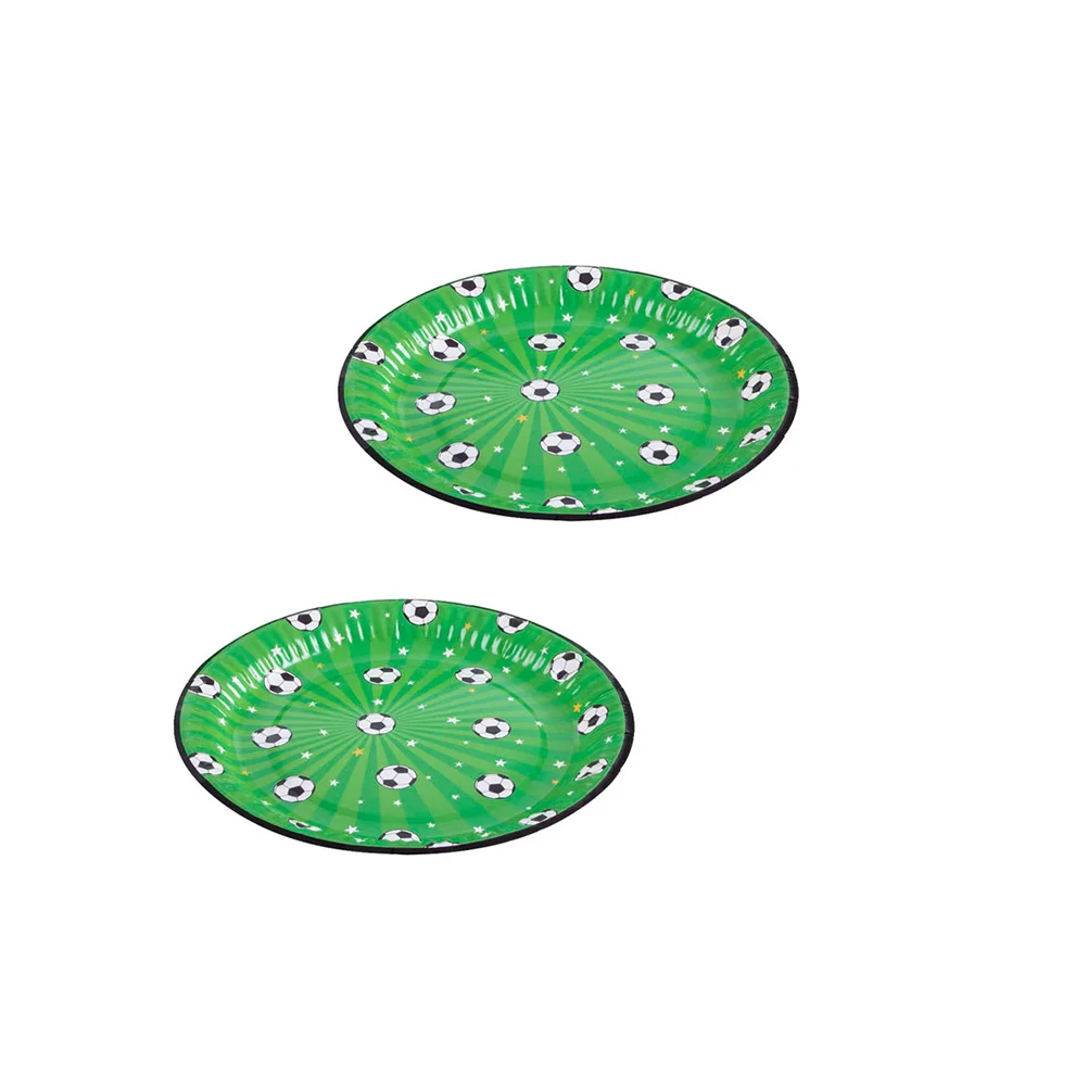 

16Pcs Eco Friendly Football Paper Plates Durable Lightweight for Birthday Baby Shower Party Fruit Dessert Plates Supplies