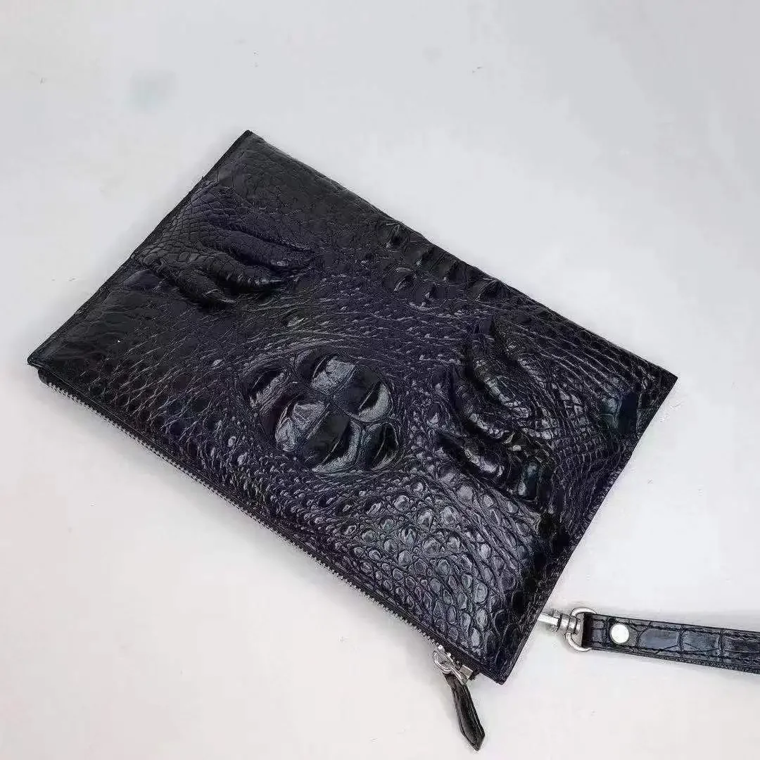 New Fashion Men Day Clutch Real Crocodile Genuine Leather Clutches Alligator Handbags Male Luxury Brand Wallets Purses Clutch