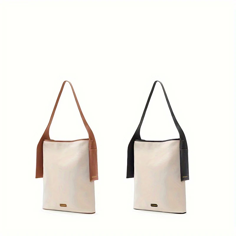 2024 New Canvas Ear Hanging Tote Series Vacation Style Large Capacity Shoulder Bag