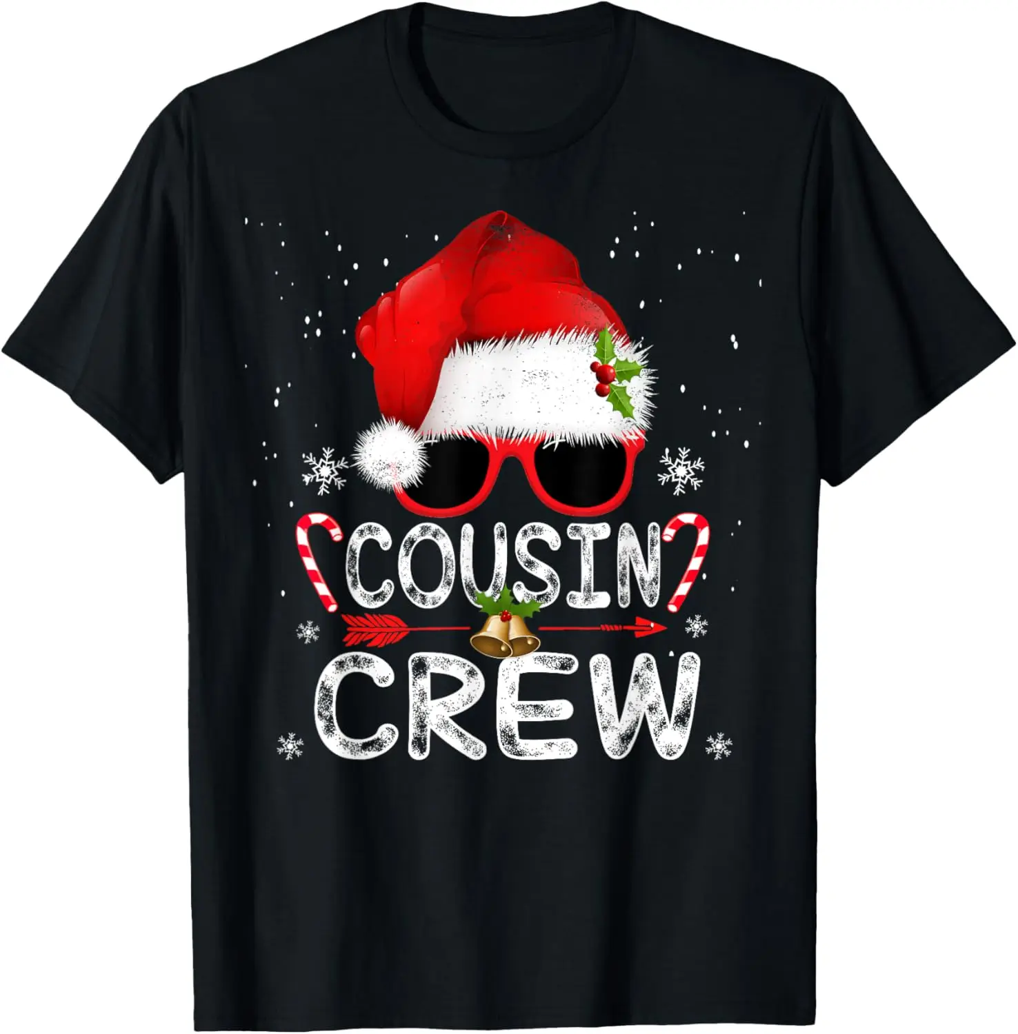 Cousin Crew Santa T shirt Christmas Family Matching Pajamas T-Shirt