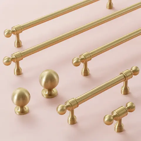1pcs Gold Cabinet Handles Desk Drawer Pull Furniture Door Knob for Drawer Knob Wholesale Furniture Hardware Kitchen Accessories