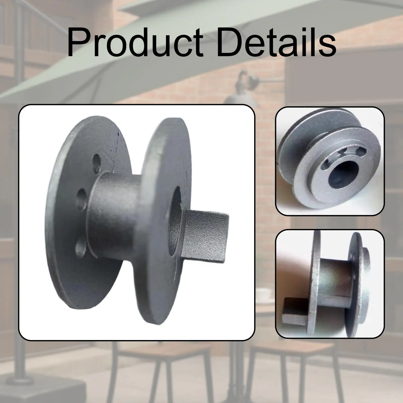 Patio Umbrella Rope Wheel Parts Heavy Duty Parasol String Wheel Attachment Accessories for Beach Outdoor Courtyard Deck Picnic