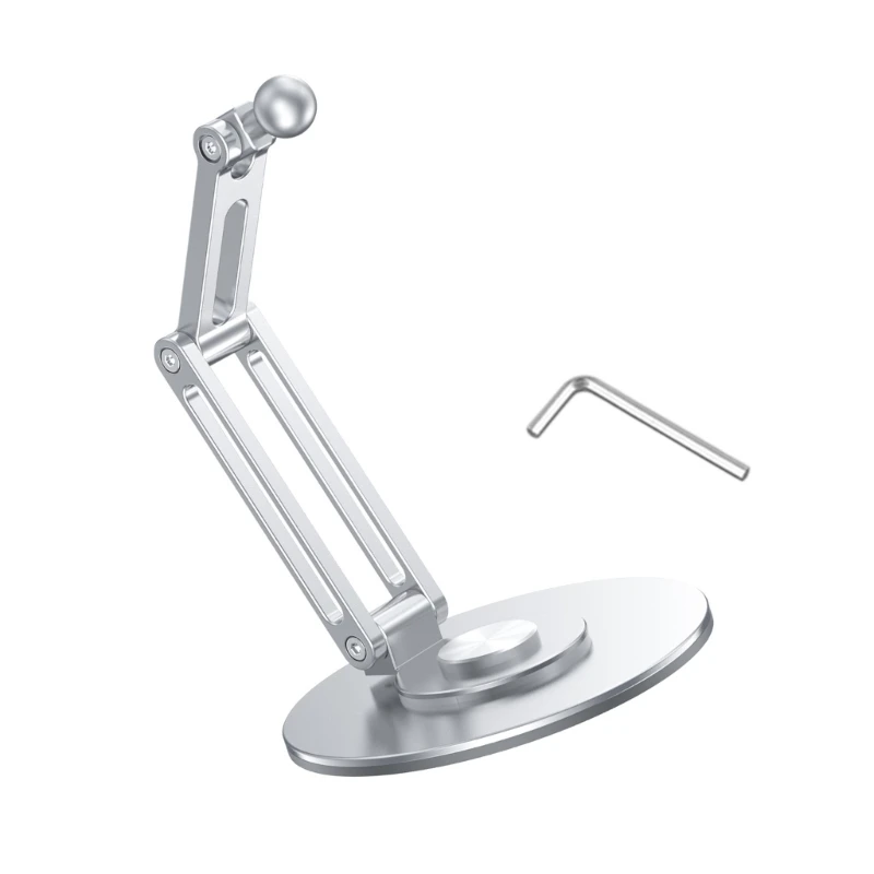 Drehbare 17-mm-Standard-Kugelpfannen-Aluminium-Basisunterstützung, tragbarer Telefonständer für Handy-Clip und Tablet-Halterung – Detail 1