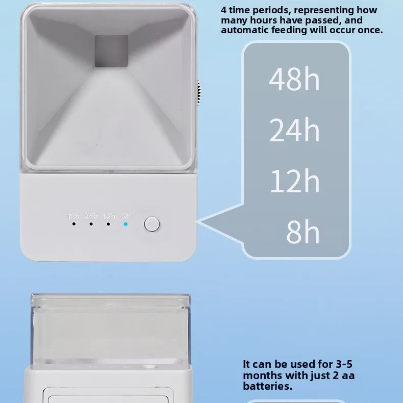 Small Fish Automatic Feeder Smart Auto Fish Timing Feeder Quantitative Tank Guppy Food Dispenser for Ornamental Fish