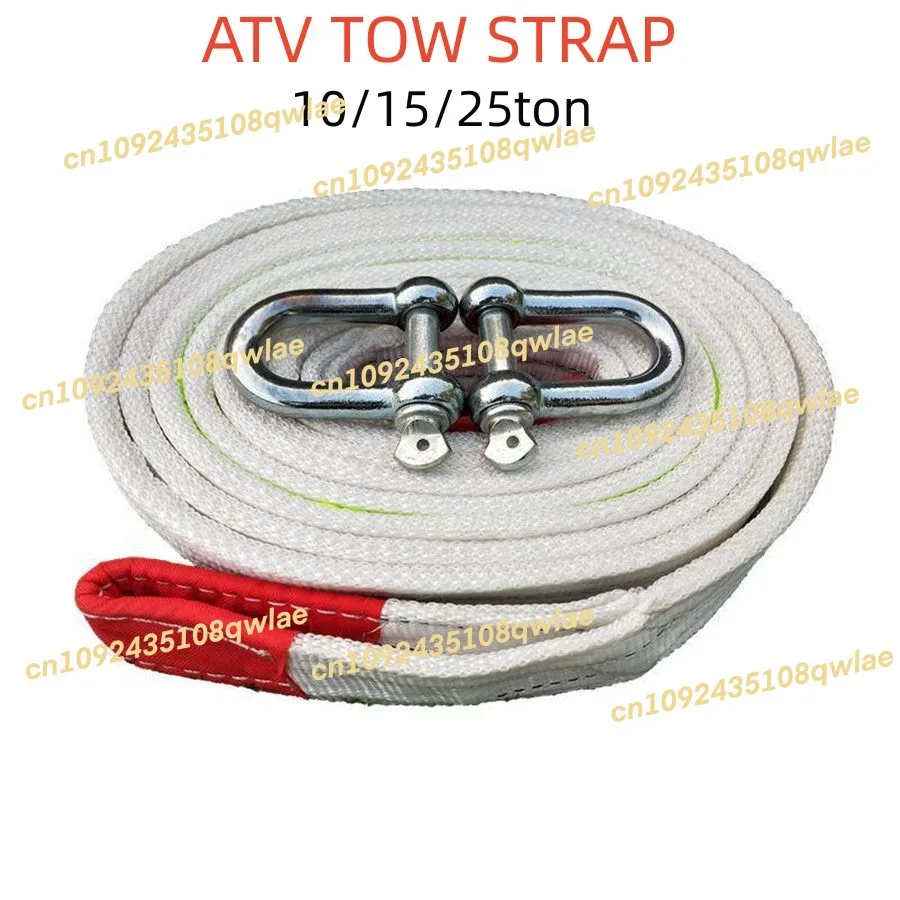 

ATV Tow Strap Car Trailer Ropes Off-road Vehicle Car Tool Tow Rope with Strong Double Hook 5 /10 /15 Tons Vehicle Rescue Rope