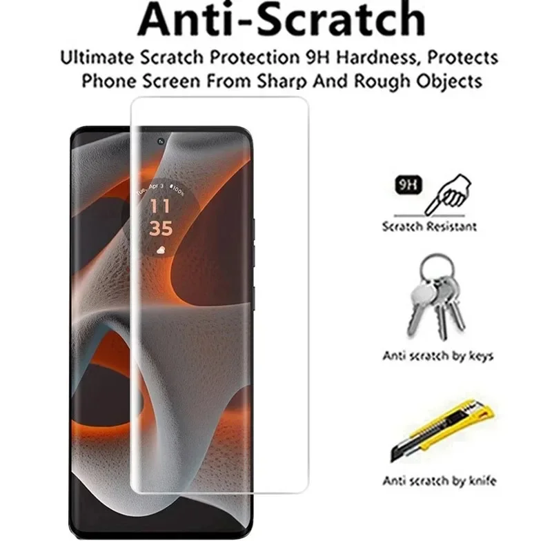 3D Curved Full Glue Tempered Glass For Motorola Moto Edge 50 Pro Screen Protector For X50 50 Ultra 50 Fusion S50 Neo UV Glass