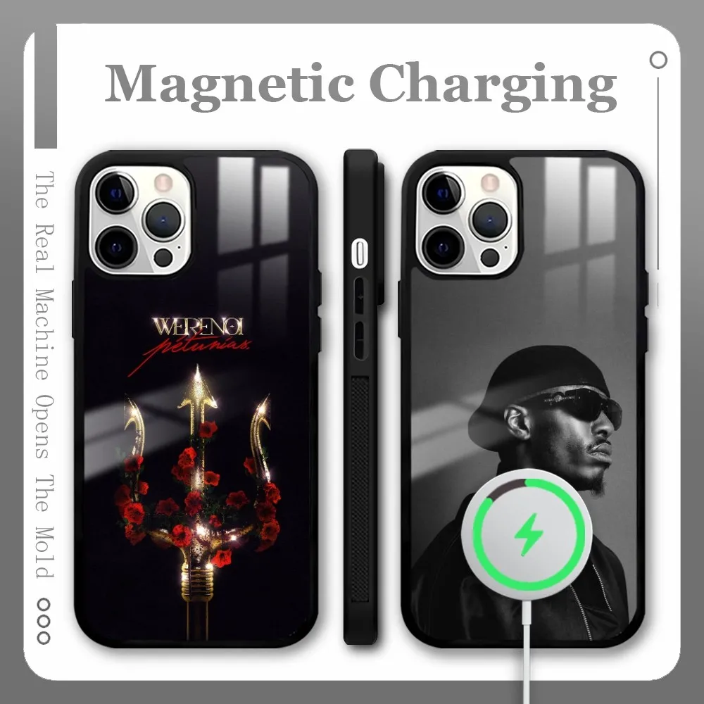 

Rapper W-Werenoi Phone Case For iPhone 16 15 14 13 12 11 Pro Max Plus Mini Magsafe Magnetic Wireless Charging Cover Coque