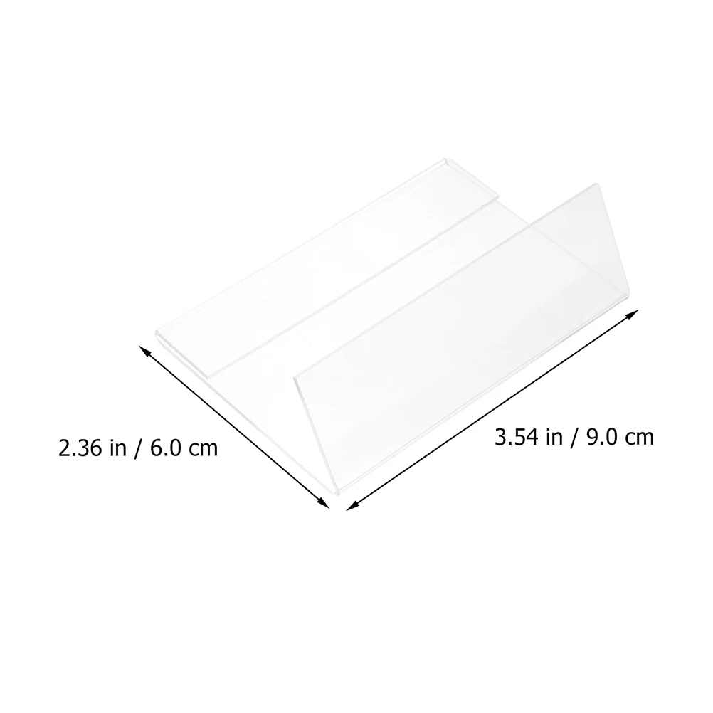 

10 Pcs Price Tag L Shape Acrylic Card Holder Transparent Desktop Sign Display Holders Retail Supermarket Label Show Rack Folder
