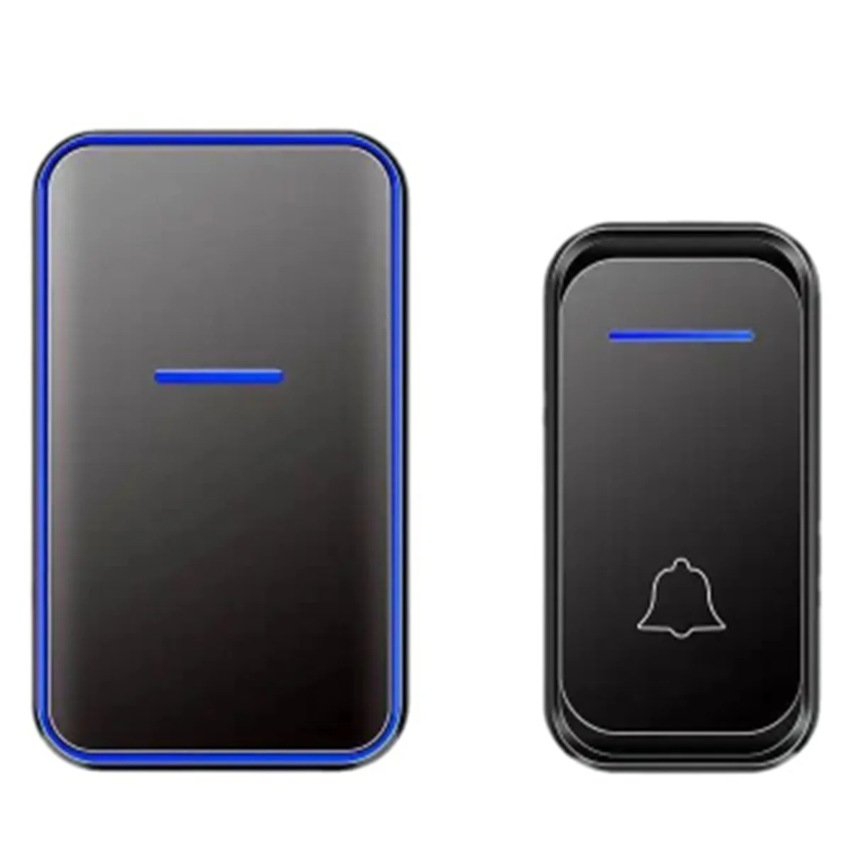 New Waterproof Wireless Doorbell Button Receiver Remote Intelligent LED Light Home Door Bell Wireless Chime US Plug