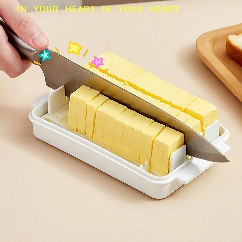 Kitchen Baking Storage Containers - กล่องเก็บรักษาความสดสำหรับเบเกอรี่ เครื่องมือตัดเนยและชีส พร้อมฝาปิด สำหรับใช้ในครัวเรือน เก็บอาหาร เนย