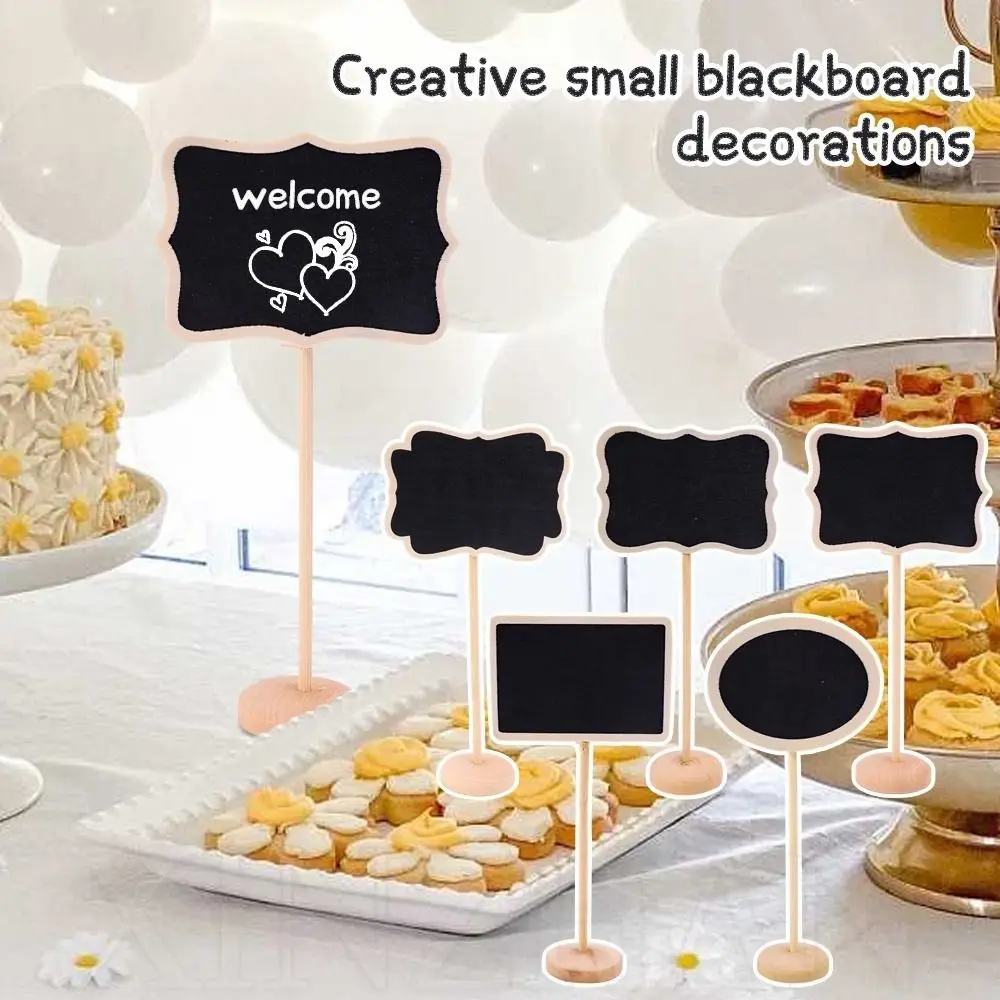 Wedding Blackboard Mini Wooden Chalkboard Message Sign Food Buffet Labels for Wedding Birthday Party Table Decoration Place Card