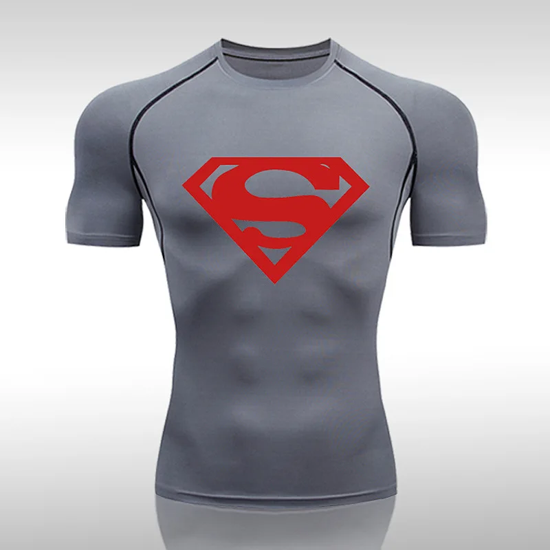 

Sports Compression Shirt Men's T-Shirt Short Sleeve Quick Dry Summer Fitness Top Bodybuilder T-shirt Running Men's Gym Clothing
