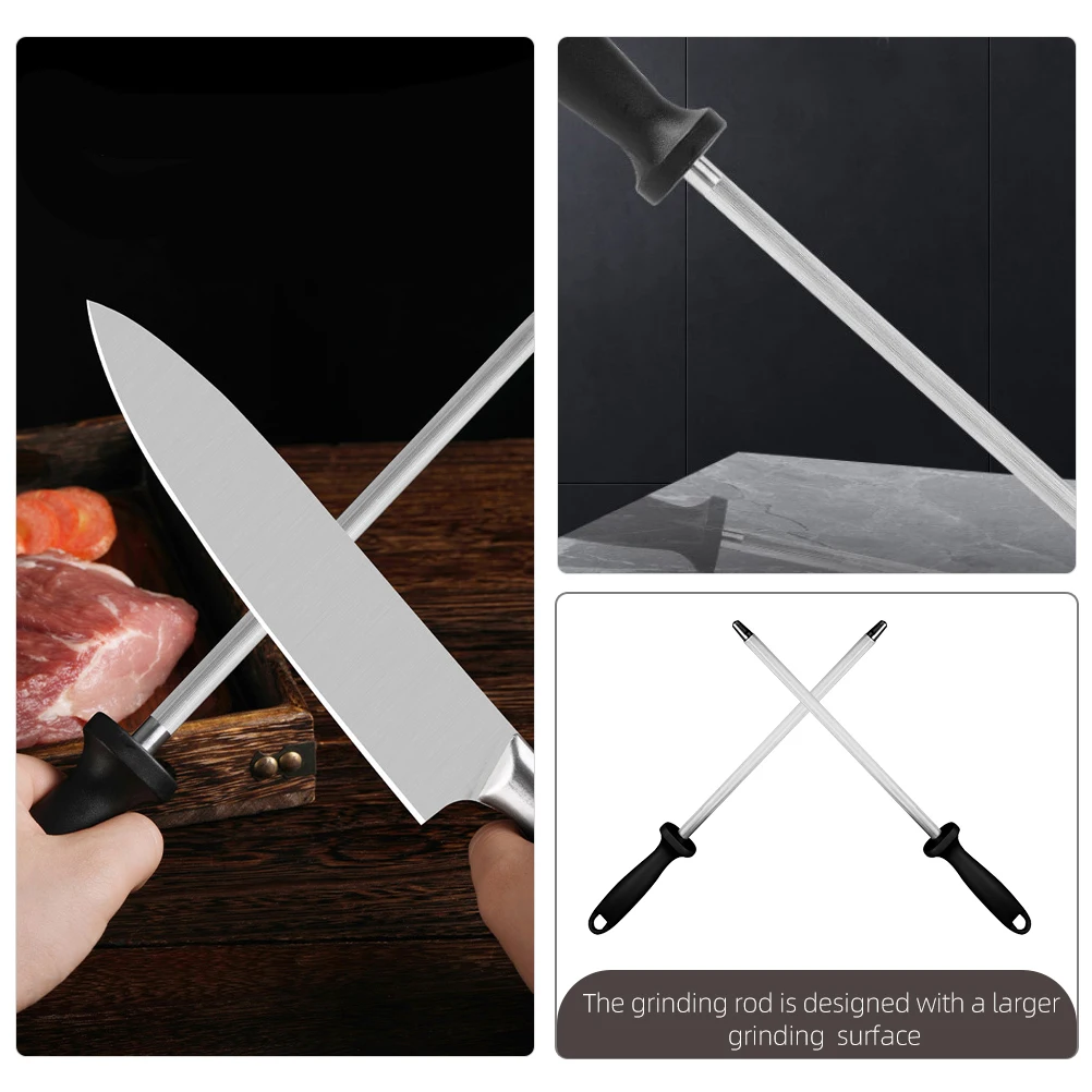 

Knives Honing Rod Knife Sharpening Steel Professional Work Kitchen Sharpener Stick