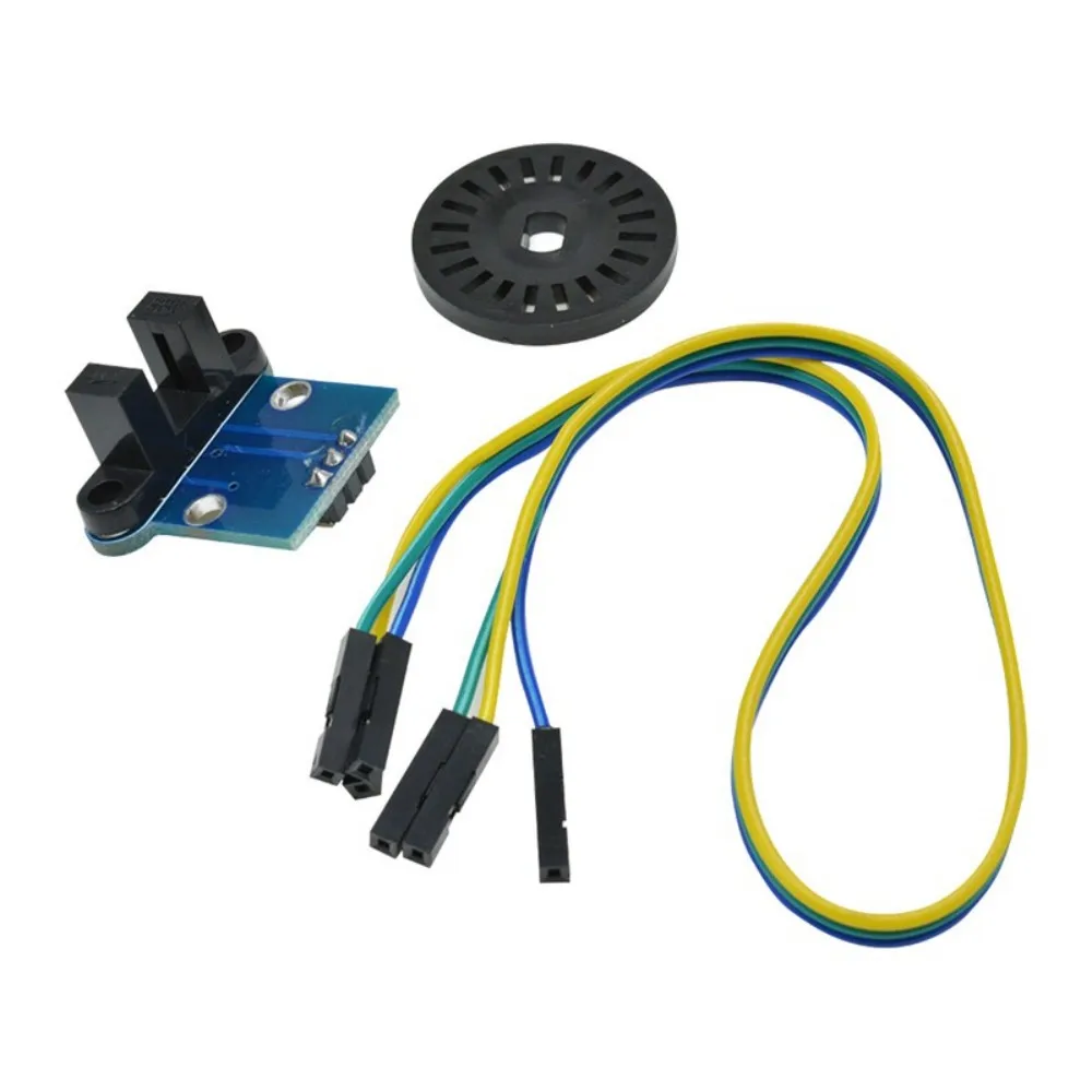 HC-020K High Precision Photoelectric Speed Measurement Module Dual Speed Test With Code Wheel Encoder Kit For 4WD Smart Car DIY