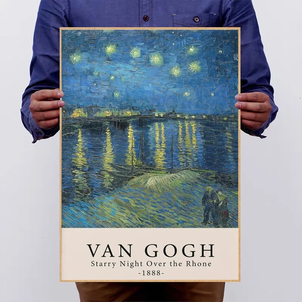 Vincent Van Gogh Oil Paintings Poster Poster Kraft Club Bar Paper Vintage Poster Wall Art Painting Bedroom Study Stickers