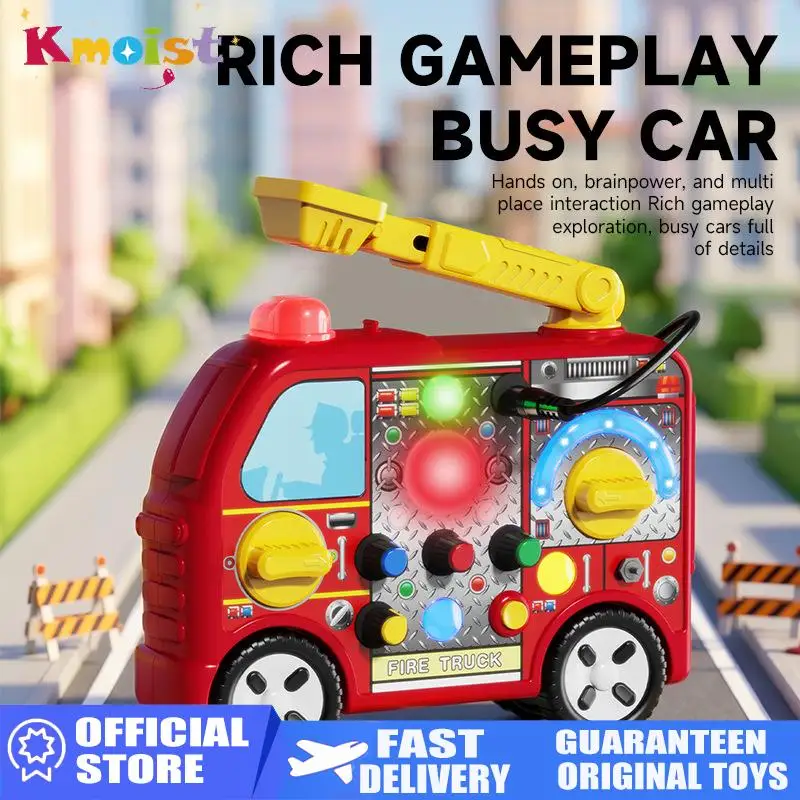 Enlightenment Cartoon Car Busy Car Children Game Machine Interests Interesting Cognitive Toys Kids Early Education Exploration