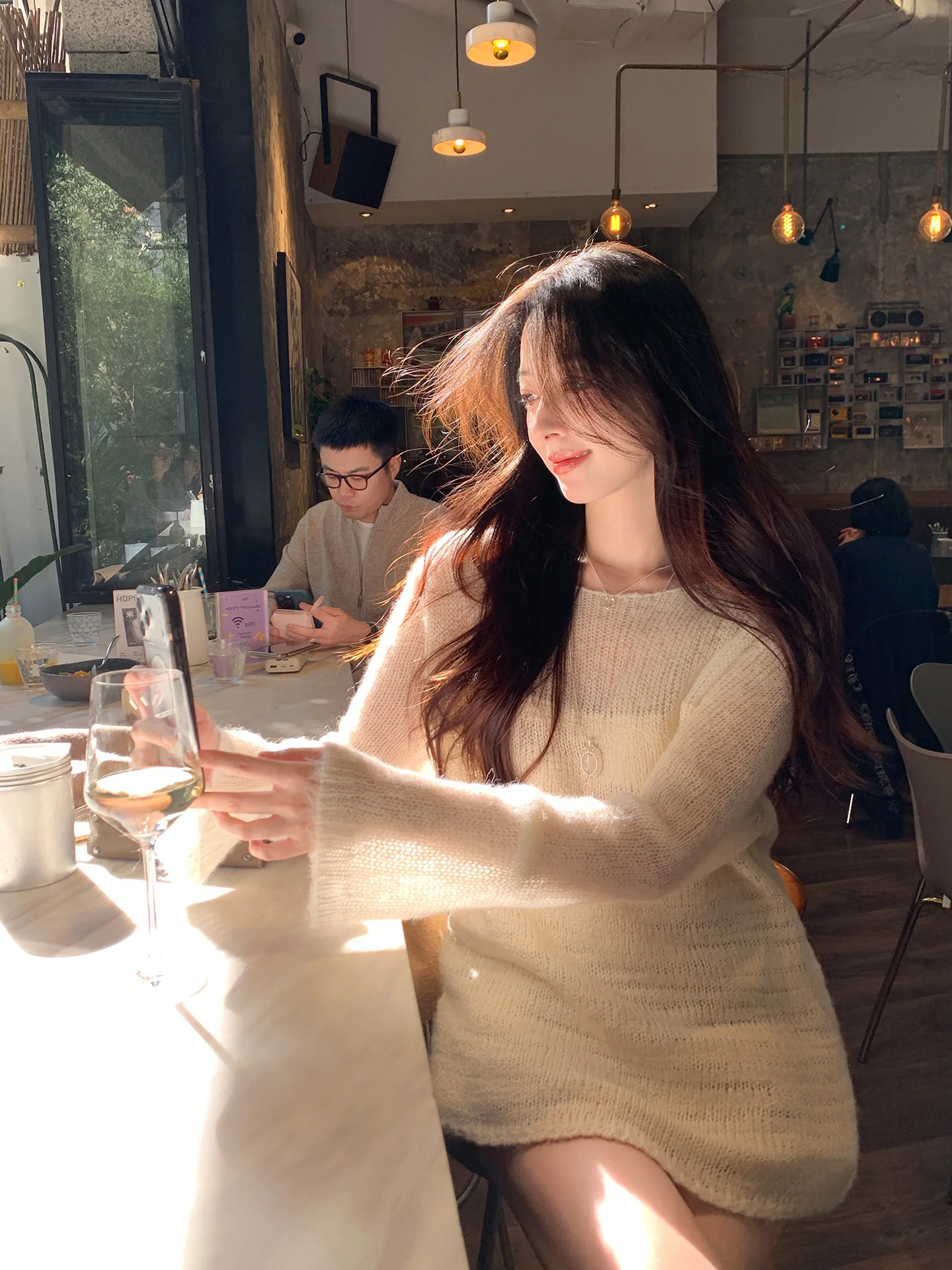 

Cloudlike Soft Wool Knitted Sweater Women's Winter Faion oulder Transparent round Ne Long Sve Straight Cut Pure Color