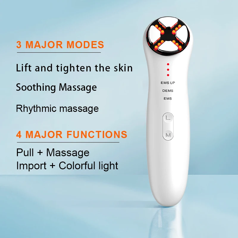 Home Use RF Beauty Device Skin Care Products Face EMS Skin Tightening Introduction Device Facial Massager Machine