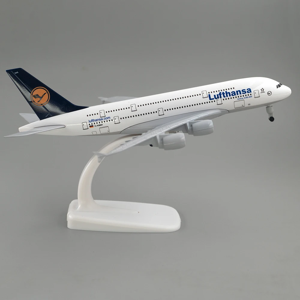 

20cm Aircraft Germany Deutsche Lufthansa Airbus A380 Alloy Plane Model Toys Children Kids Gift for Collection