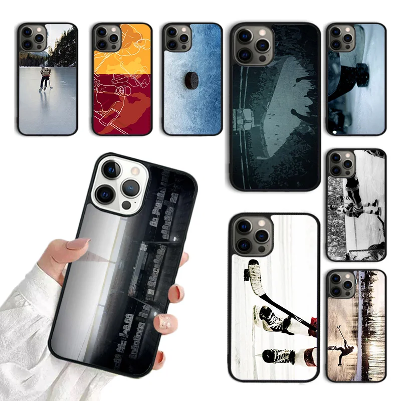 Funda de teléfono deportiva de Hockey sobre hielo para iPhone 17 Air 15 16 16e 11 12 13 14 Pro Max, funda para iPhone 17 Air Max Plus, Fundas