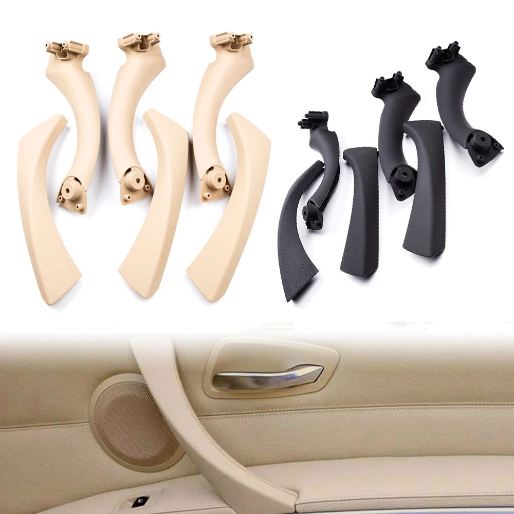 6Pcs ABS Car Interior Handle Door Panel Pull Trim Cover For BMW E90 E91 E92 3 Series 2004 2005 2006 2007 2008 2009 2010 2011 LHD