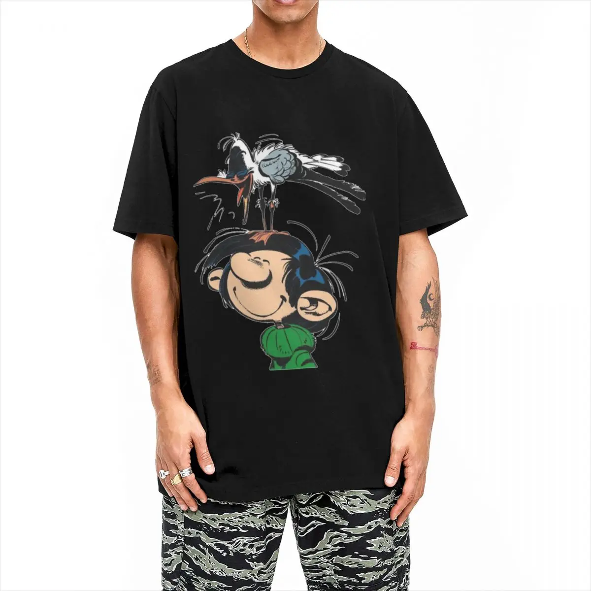 Man T Shirt Gaston T-Shirts Harajuku andre Beach Tee Shirt Street Style Casual Cotton Clothes Plus Size 6XL