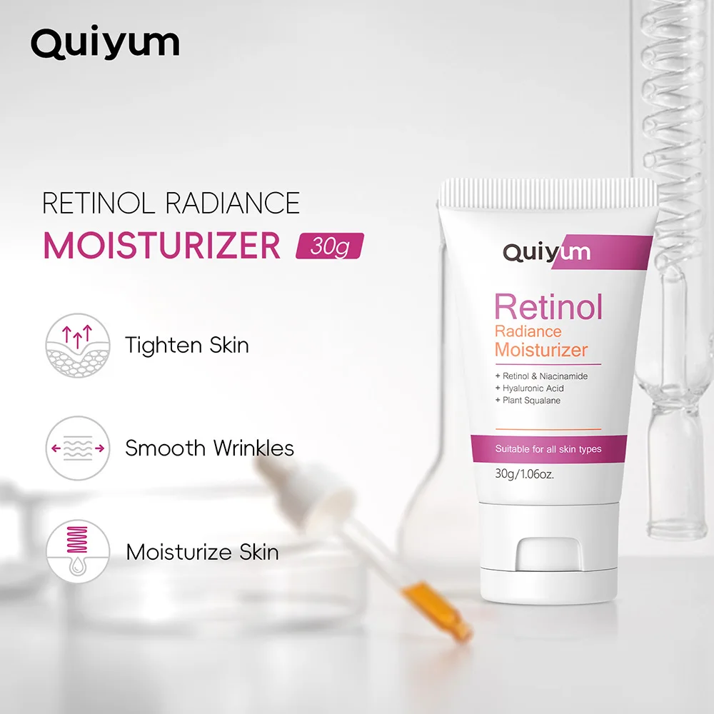 QUIYUM Retinol Collagen Cream 30g  Boost Collagen Production Reduce Wrinkles Brightening Repair Deep Hydration Firming Skin