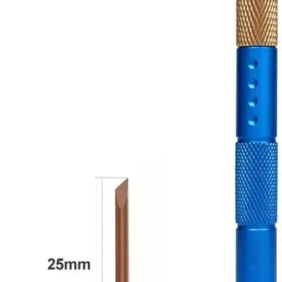 Glue Remover RL-023C for CPU Chip Cleaning Mobile Phone PCB Repair Curved Tip High Blue Metal Scraper 115x8.8mm