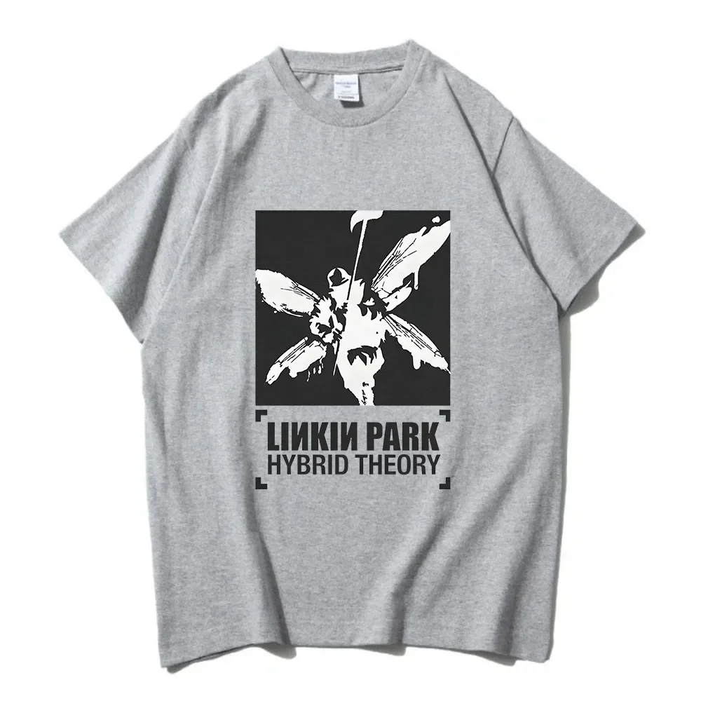 Linkin-Park Band Printing T-shirts Summer Cotton Comfortable Mens Tee-shirt Hip Hop Graphic Print Tshirt Streetwear Harajuku Tee