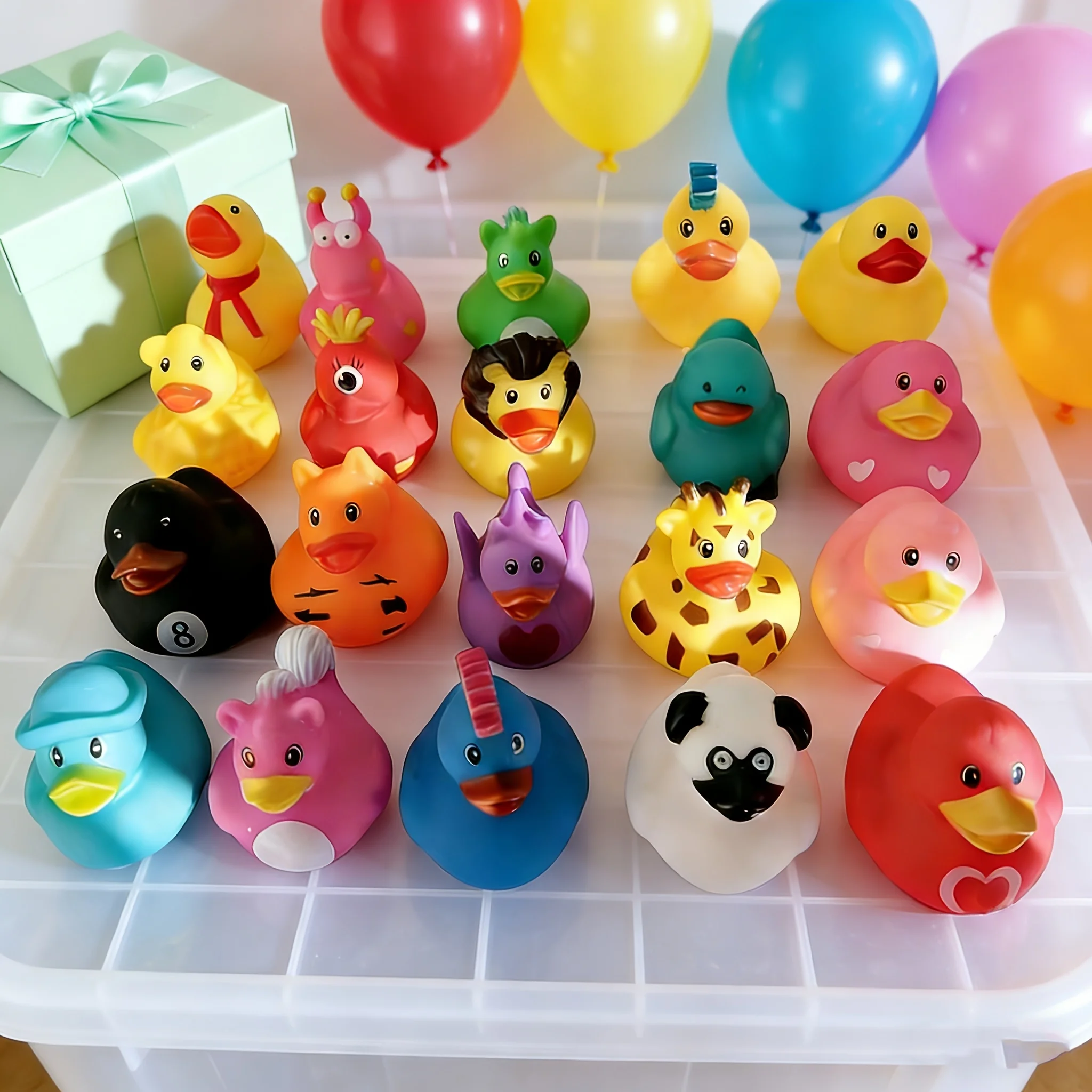 Duck-Themed Party Favor Boxes – 100/300/800-Piece Assorted Bath Duck Toys for Kids, Cute Floating Duckies for Bathtime, Birthday view 4