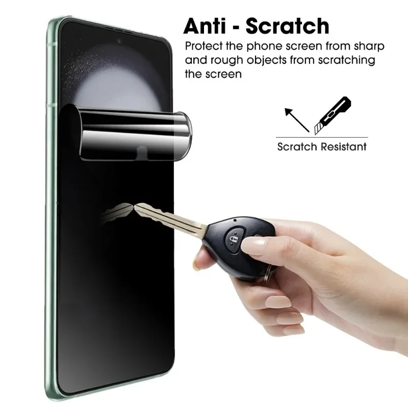 Privacy Hydrogel Film for Samsung Galaxy Z Flip 5 Screen Protector Tempered Glass Camera Lens Protective Film for Galaxy Z Flip5