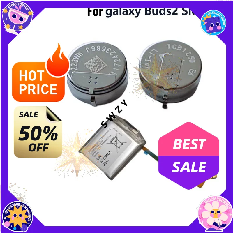 SWZY  Battery EB-BR190ABY 472mAh For Samsung Galaxy Buds 2 Buds2 SM-R177 Earphone Headset Battery ICB1250 NS1250