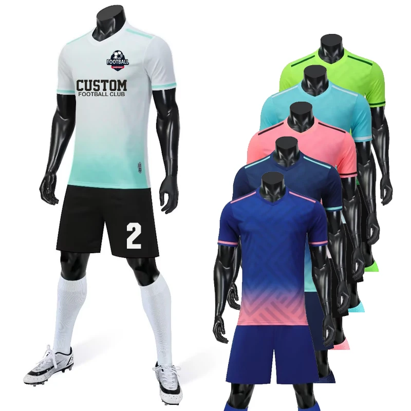 

Soccer Jersey Men Athlete DIY Home Away Football Uniform Children Clothes Sets Short Sleeve Maillot De Equipment Personnalisé