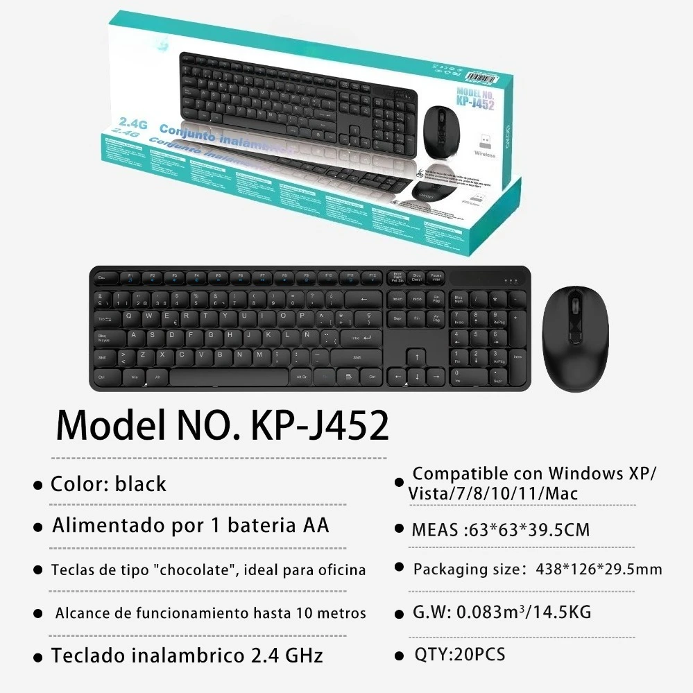 USB Wired Keyboard Mouse Set For 452 Gaming Office Home Desktop Cross-border Hot Sale (002)