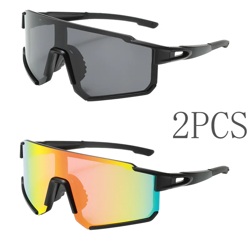 

2 шт., модные велосипедные солнцезащитные очки для женщин и мужчин, красочные модные брендовые солнцезащитные очки, очки для скалолазания, женские и мужские очки UV400