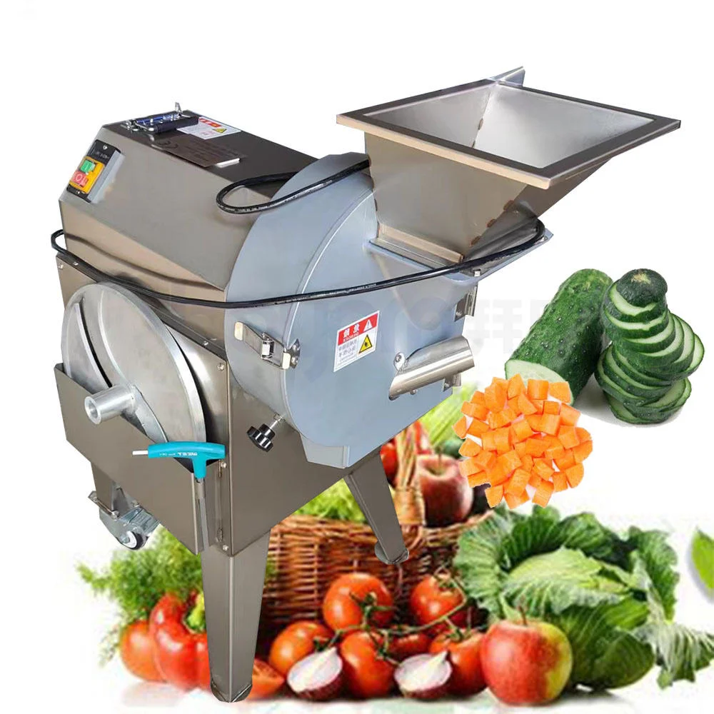 

Commercial Stainless Steel Multifunctional Vegetable Fruit Cutting Machine Cucumber Shreds Potato Radish Cube Slicer Cutting