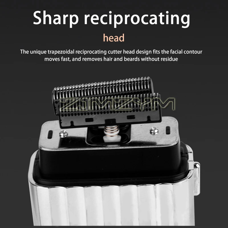 ماكينة حلاقة معدنية برأس قاطع دوار ، ماكينة حلاقة ترددية ، شحن USB ، شاشة رقمية LCD ، قابلة للفصل والغسيل