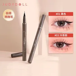 Judydoll-Lápiz Delineador de ojos líquido negro, resistente al agua, 24 horas de duración, maquillaje de ojos suave, superfino, nuevo